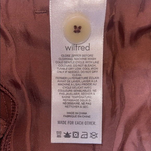 Wilfred Espresso Wide Leg Pants Red Brown - Picture 8 of 10